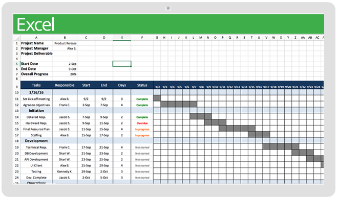 Project Planning Calendar Template Excel - Flux Resource